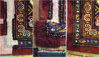 Тусклый потертый ковер гостиной до профессиональной чистки Алматы